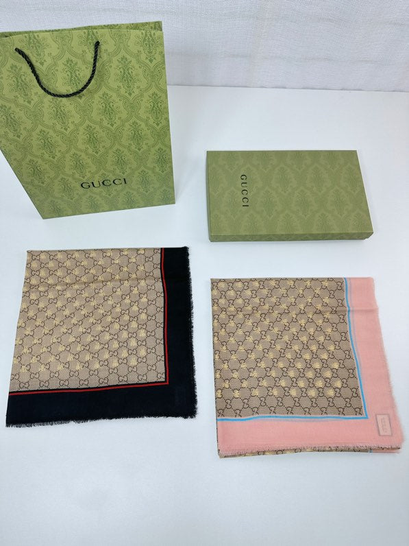 GUCCI 25S SCARF 140 IN CASHMERE 740369