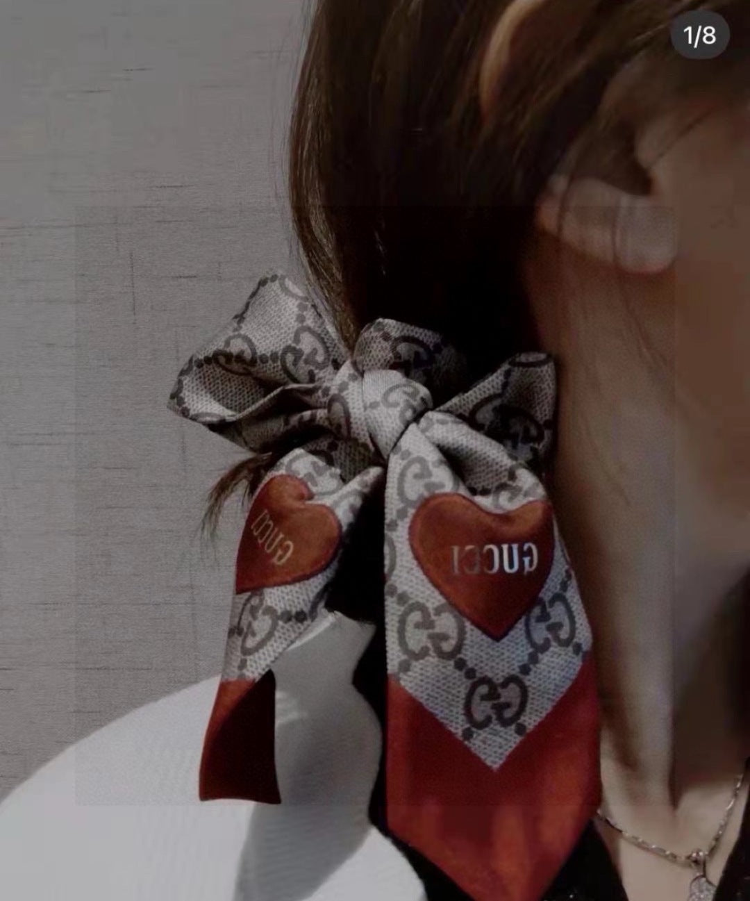 GUCCI 25S RIBBON SCARF 100 IN SILK 591437