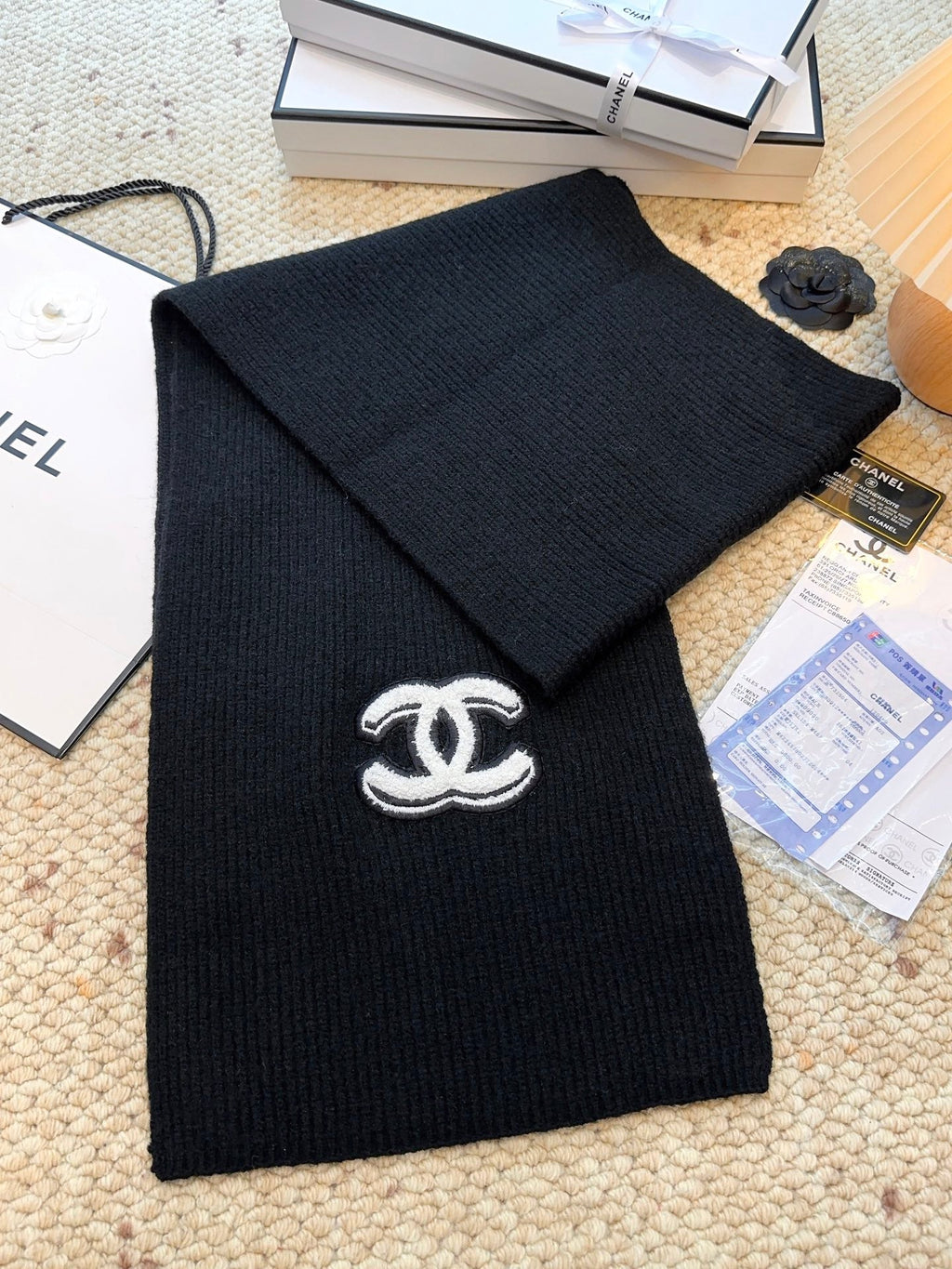 CHANEL 25S SCARF 175 IN CASHMERE 932230