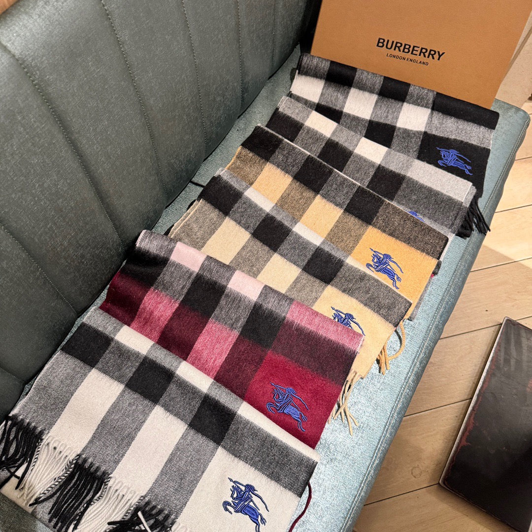 BURBERRY SCARF 180 CM IN COLORFUL CASHMERE 410339
