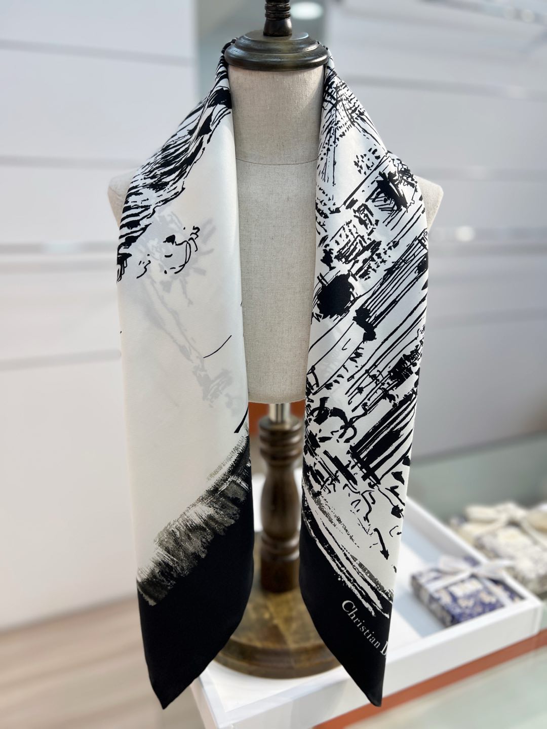 DIOR SCARF 90 CM IN SILK 603565