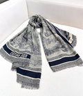 DIOR SCARF 140 CM IN SILK MIX WOOL 733928
